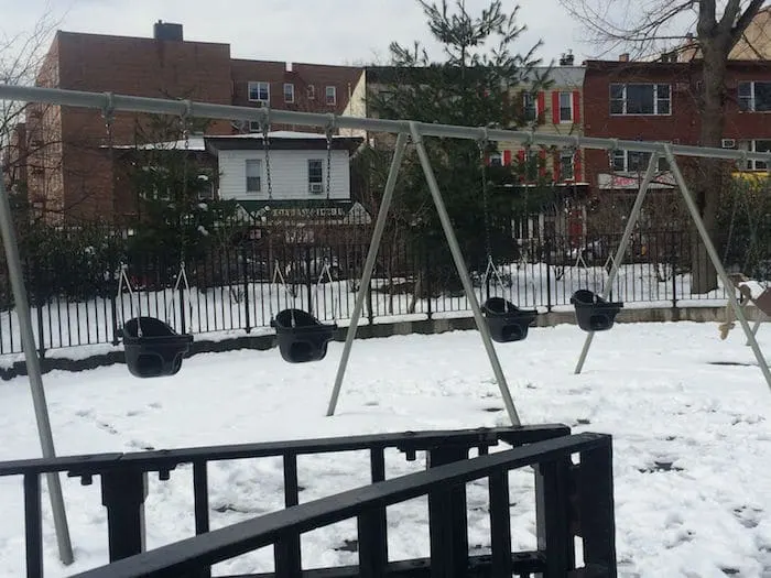 Visit ROAM THE GNOME Family Travel Directory for MORE SUPER DOOPER FUN ideas for family-friendly travel around the world. Search by City. Photo - Vanderbilt Playground Prospect Park Brooklyn climbing frame