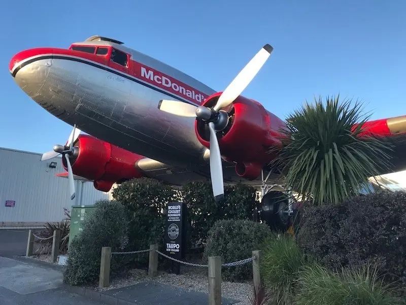 mcdonalds taupo airplane pic