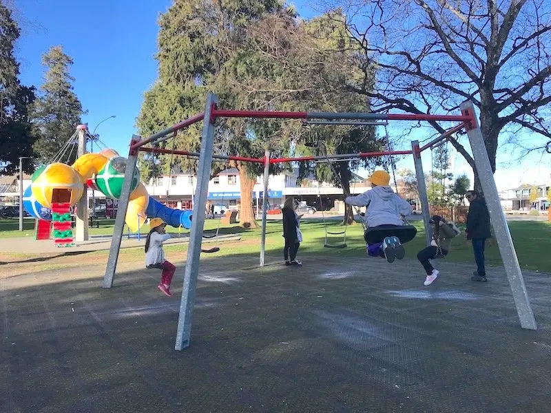photo - taupo playground swings