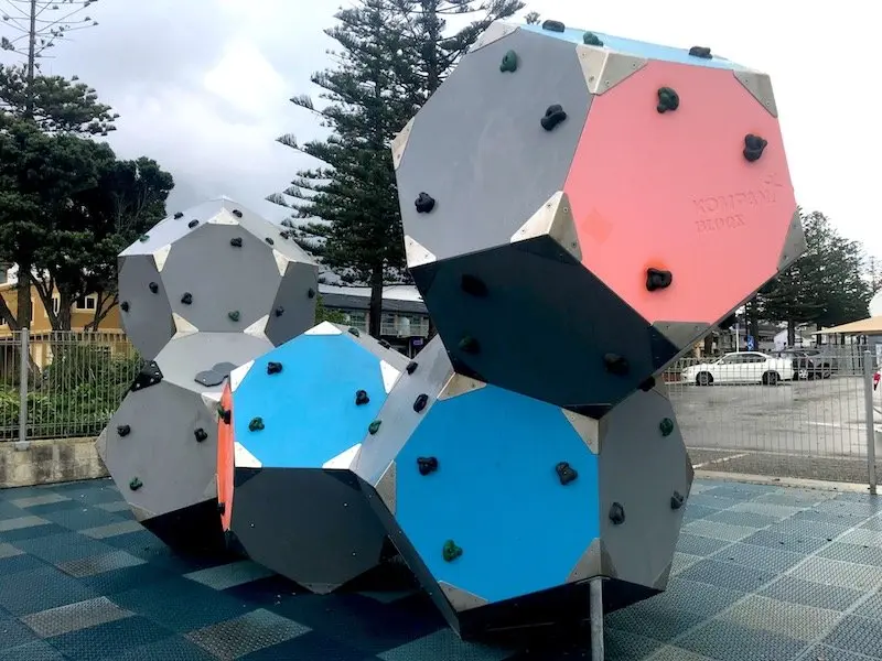 Napier Playground rock climbing wall pic