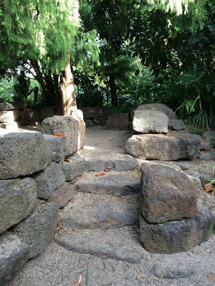 Ian Potter Childrens Garden Melbourne stone climbing area pic