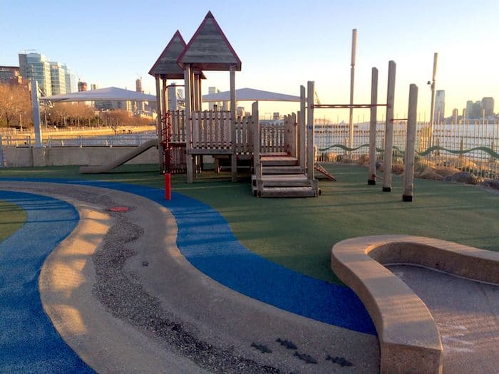 Pier 51 Playground in New York . ROAM THE GNOME Family Travel Website. Hundreds of fun ideas and activities to help you plan and book your next family vacation or weekend adventure.