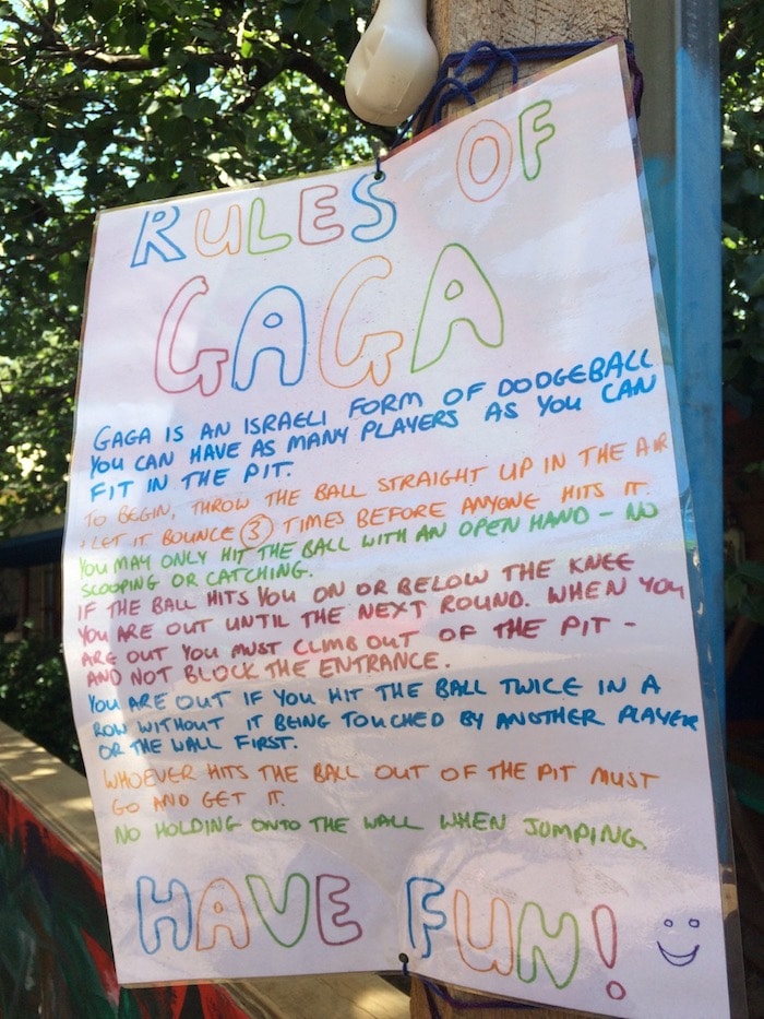 things to do at st kilda playground - play gaga sign pic 