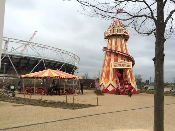 Pleasure gardens sideshow Adventure Playground Olympic Park . ROAM THE GNOME Family Travel Website.