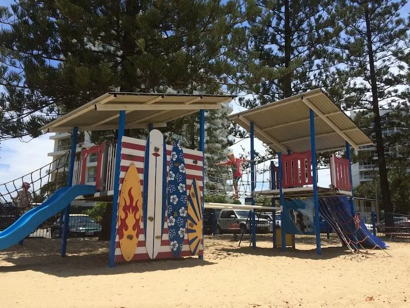 photo - north burleigh playground gold coast lifeguard forts