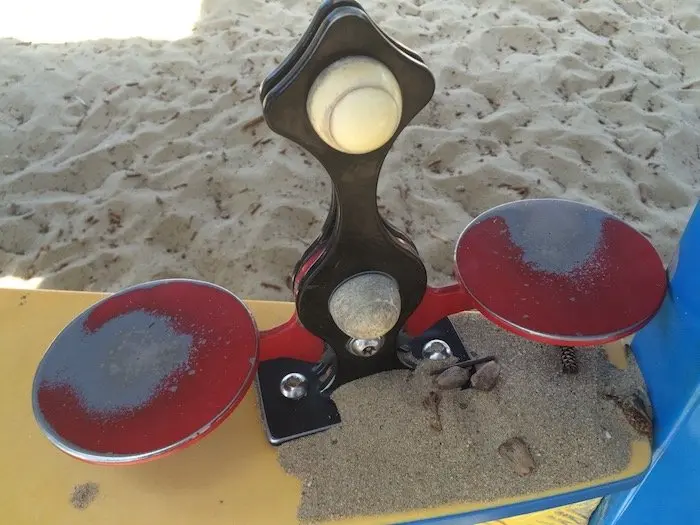 photo - north burleigh playground weighing scales prop