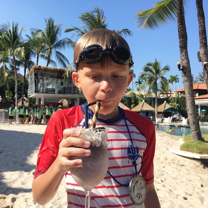 ned with mocktail at bali hard rock hotel pic