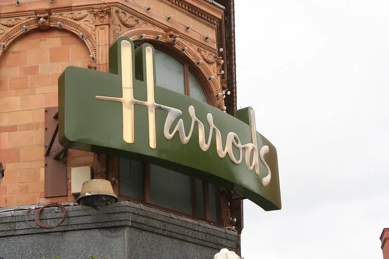 london department store sign by mario sanchez prada