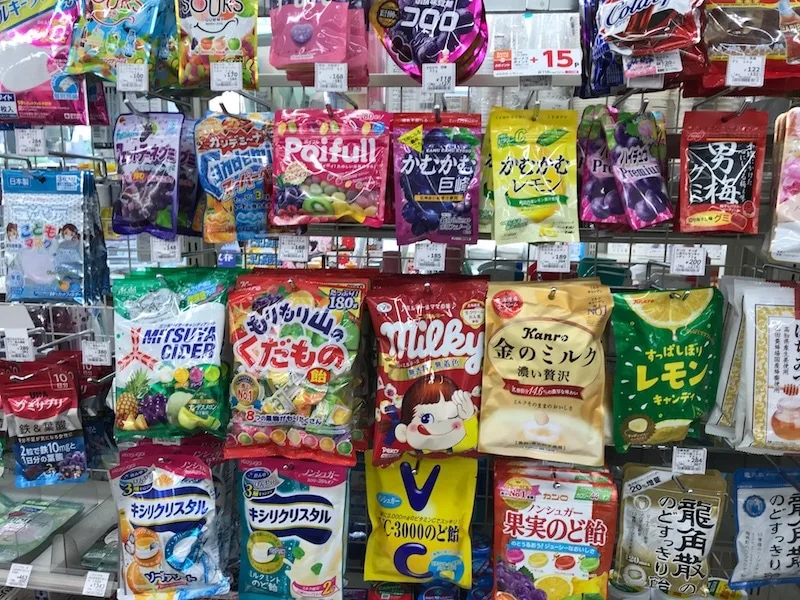 what you can buy at family mart japanese convenience store in tokyo - japanese candy pic