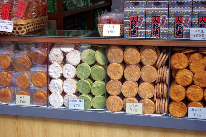 what to eat in tokyo - japanese senbei crackers