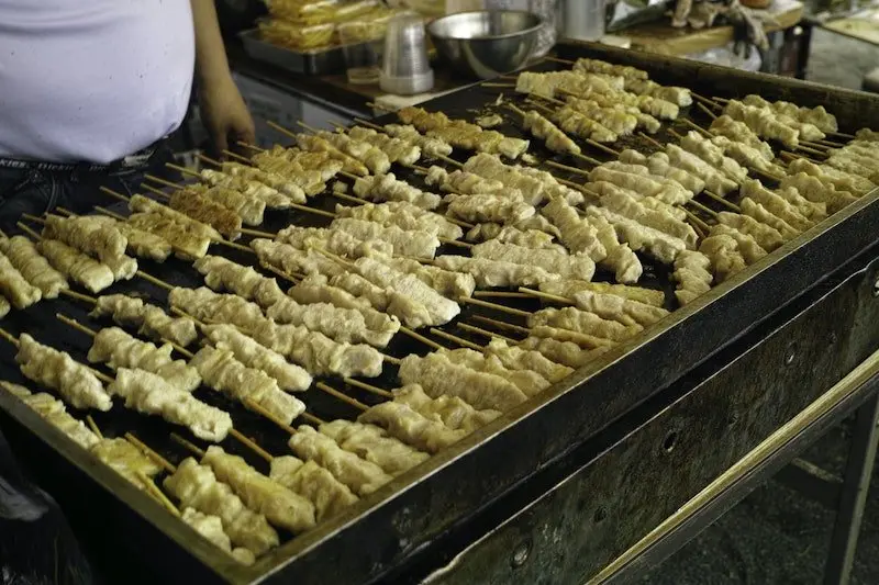 photo- yakitori skewers in japan by magic mary