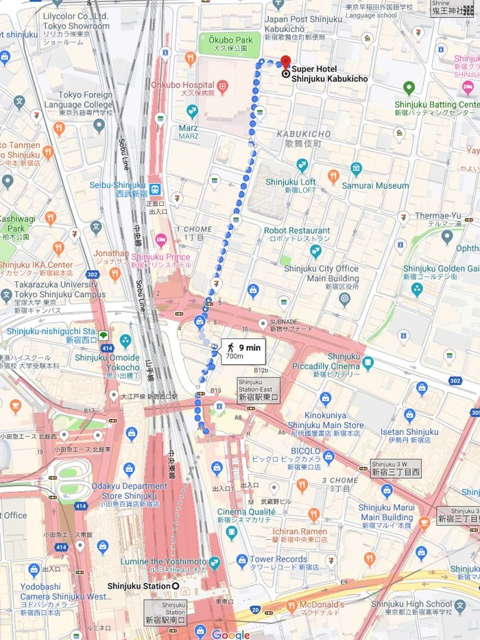 image - Super-hotel-shinjuku-walking-directions