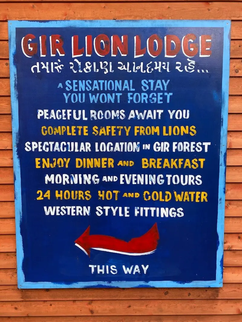 image - london zoo sleepovers UK gir lodge sign