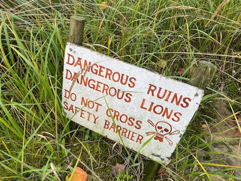 image - london zoo sleepovers UK gir lodge warning sign