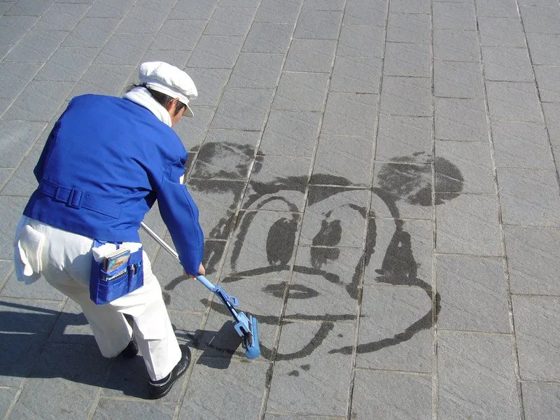 mickey mouse mop art at tokyo disney sea by kyoko 