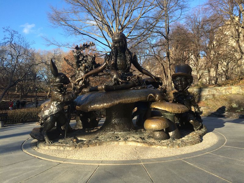 image - alice in Wonderland Statue_in golden light