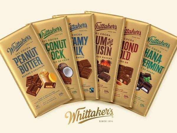 whittakers chocolates range pic