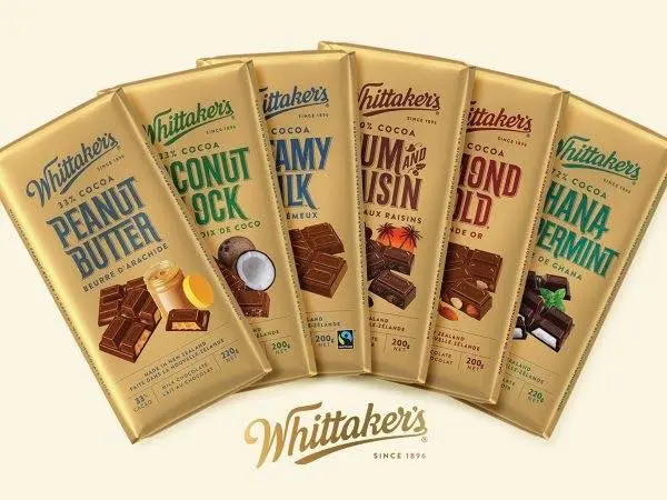 whittakers chocolates range pic