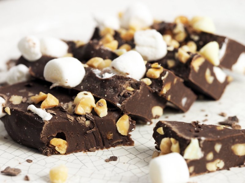 chocolate charcuterie board rocky road