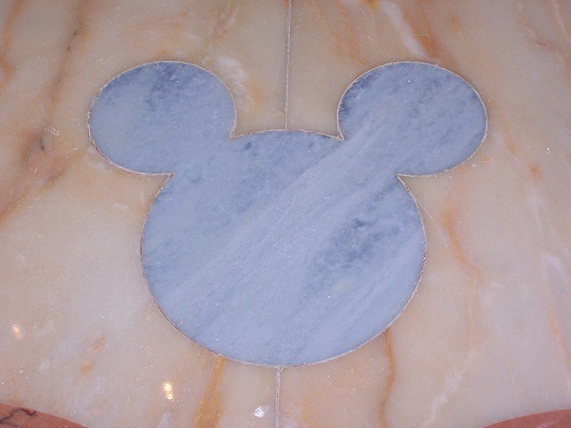 marble hidden mickey at hong kong disneyland hotel pic by joel
