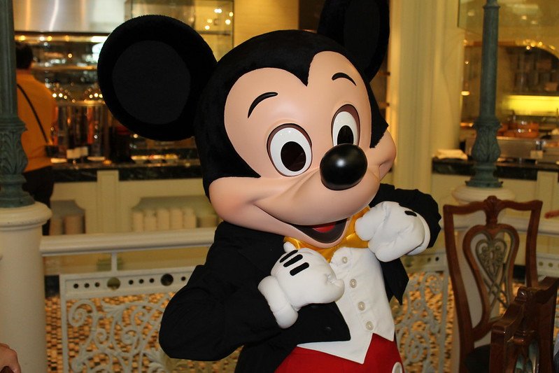 mickey mouse at hong kong disneyland hotel enchanted garden restaurant pic by loren javier