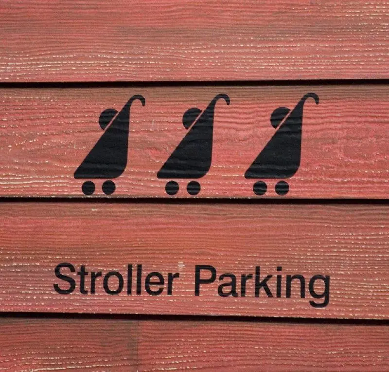 stroller parking sign by jessica paterson