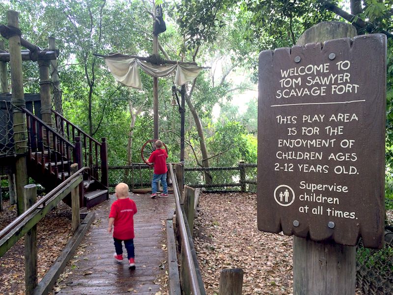tom sawyer island magic kingdom Disney World playgrounds fort