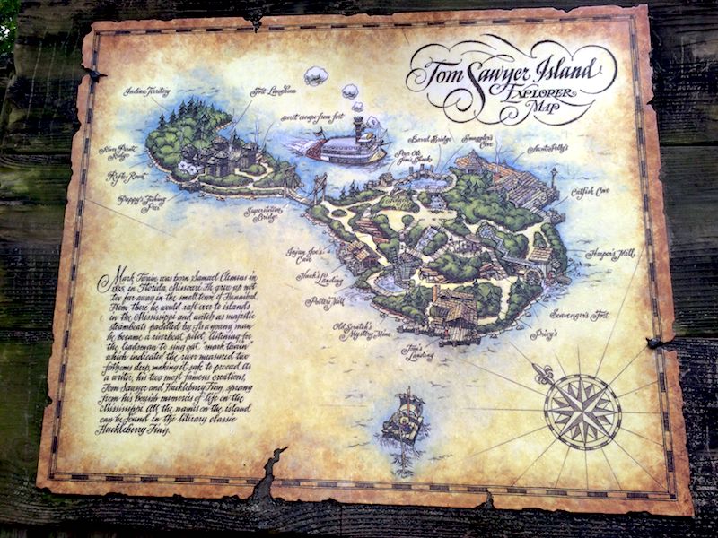 tom sawyer island map - disney world playgrounds pic