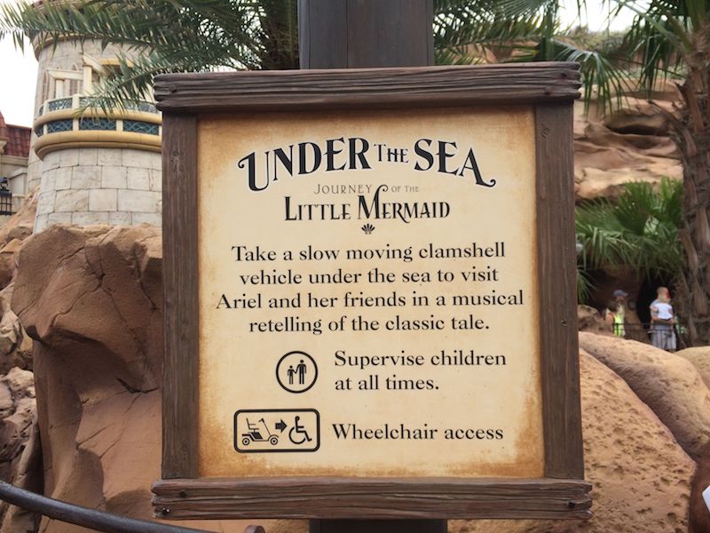 under the sea ride at magic kingdom florida sign pic