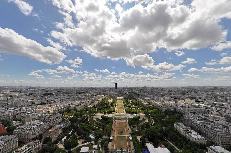 view from eiffel tower second floor pic