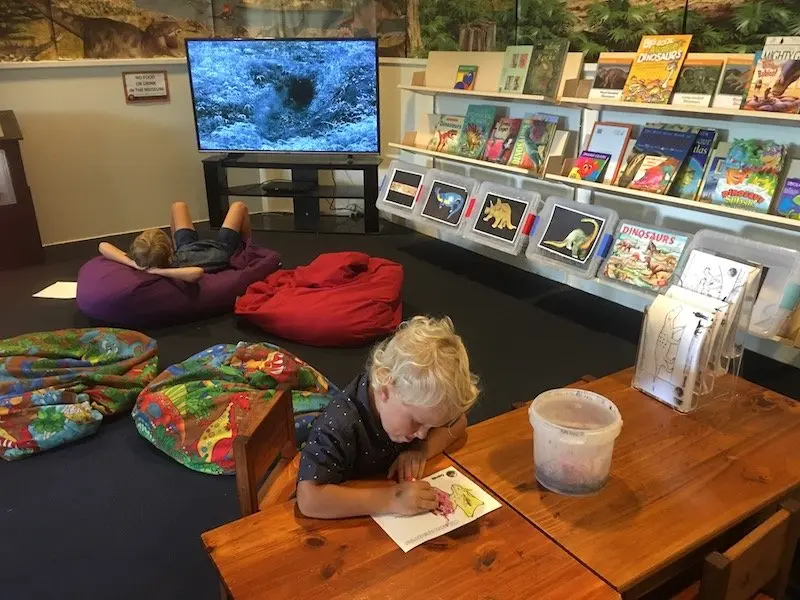 children's activities at the national Dinosaur Museum Canberra pic