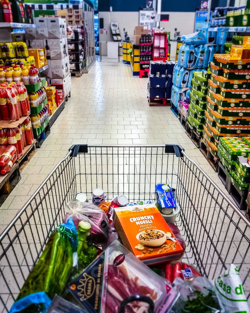 grocery shopping aisle with trolley pic by gerlos flickr