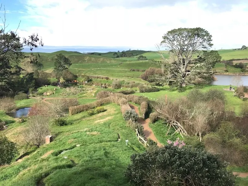 hobbiton movie set tours in new zealand - hobbiton landscape pic