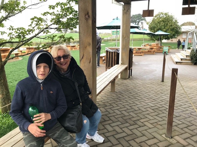 hobbiton movie set tours in new zealand - waiting for the bus pic