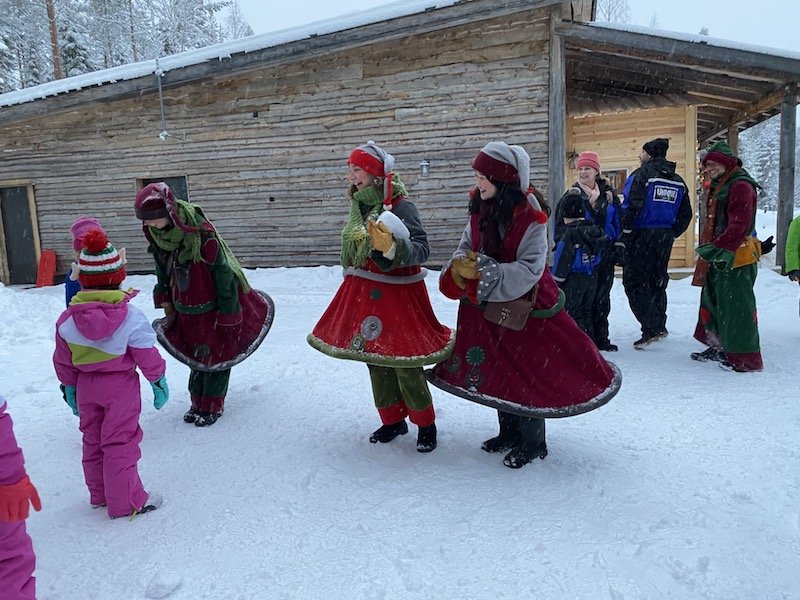 image - elf greeting at joulukka forest santa factory tour