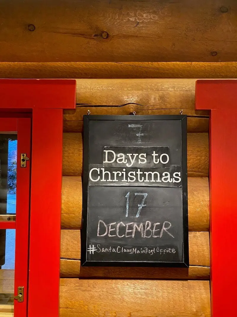 image - official santa post office days to christmas sign