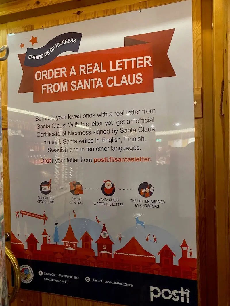 image - official santa post office order a letter sign