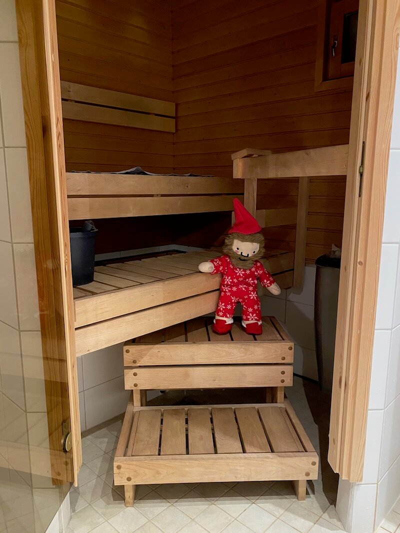 image - santa claus holiday village cabin sauna