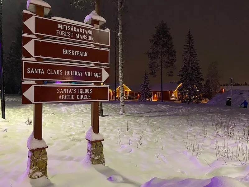 image - santa claus holiday village sign