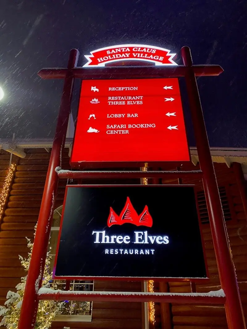 image - three elves restaurant sign