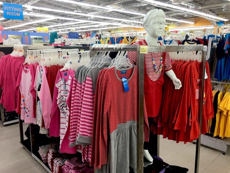 Carrefour Bali Supermarket kids clothing range