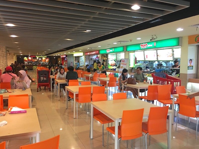 Carrefour food court in Bali copy