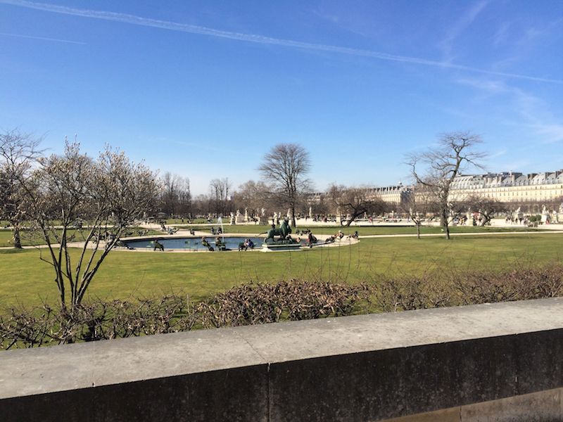 Visiting the Louvre garden pic