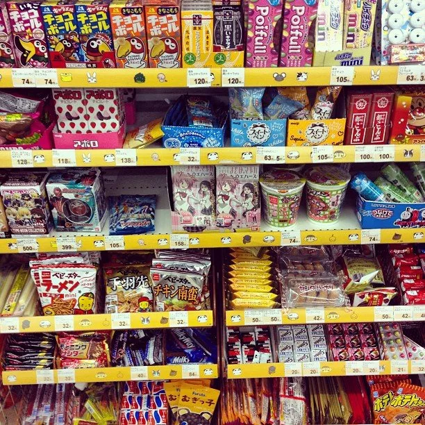 japanese candy in a convenience store pic