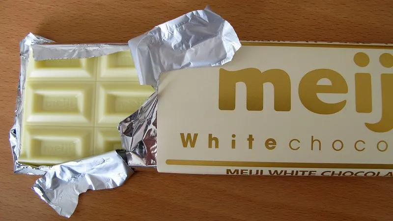 japanese chocolate white chocolate meiji bar by miki yoshihito 