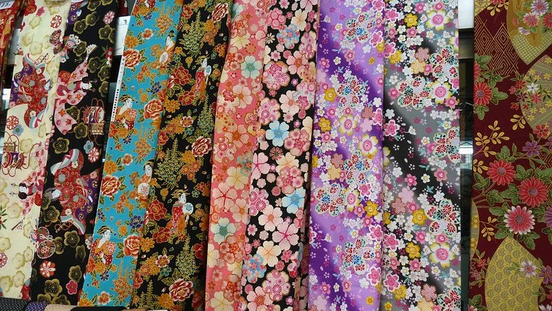 japanese kimono fabric by dozodomo 