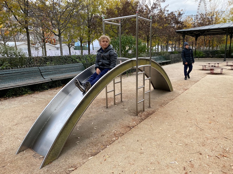 aire de jeux paris playground dual slider