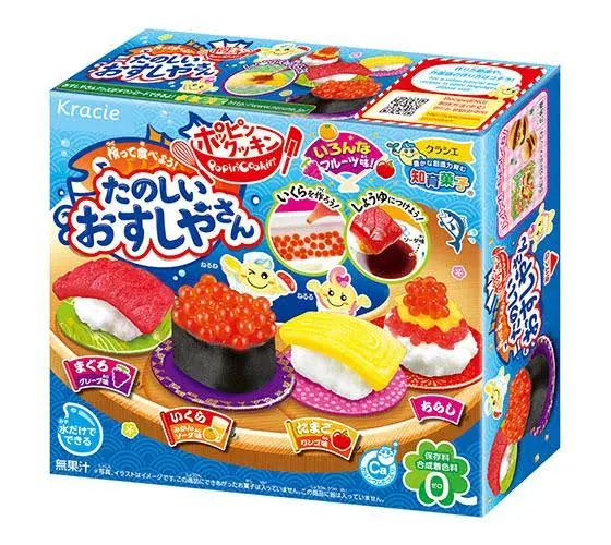 kracie popin' cookin' candy sushi candy kit