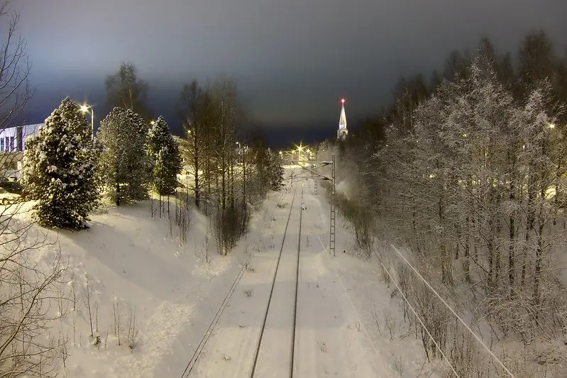 image - lapland train track via adrian perez