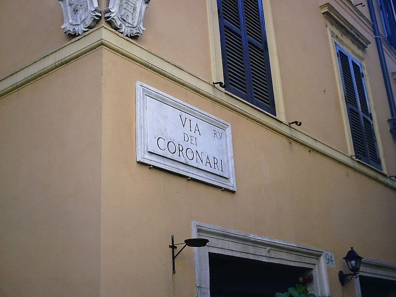 rome souvenirs - Via_Dei_Coronari_(Straßenschild) pic